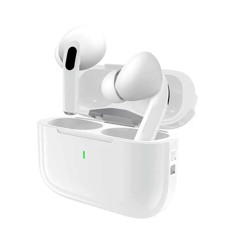 Fone De Ouvido Sem Fio Bluetooth 5.3 Compatível iPhone Android Com Microfone e Redução de Ruído Wireless Academia Corrida Musicas Graves Potentes Controle Touch,À Prova D'água HiFi Branco