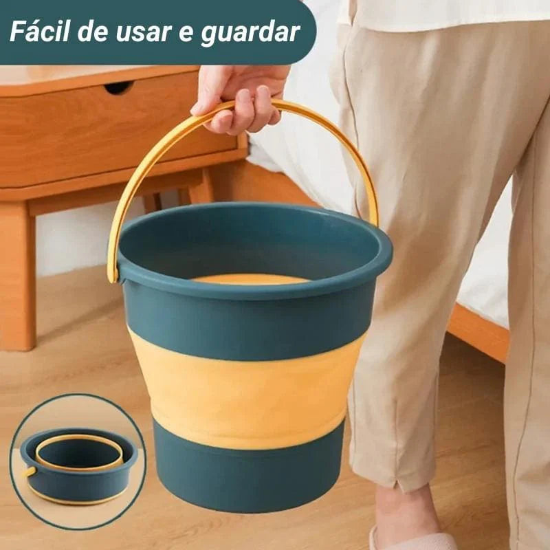 Balde Retrátil com Alça Balde Dobrável 10L/17L