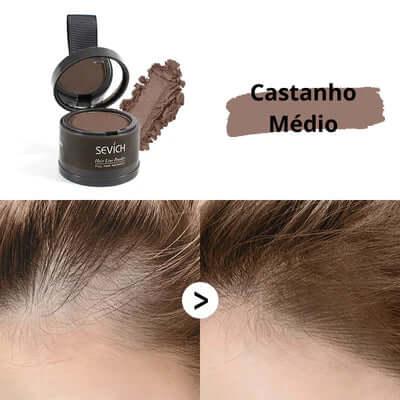 Pó Maquiagem p/ Cabelo à Prova D'água, diga Adeus às Falhas Unissex - SEVÍCH ✅