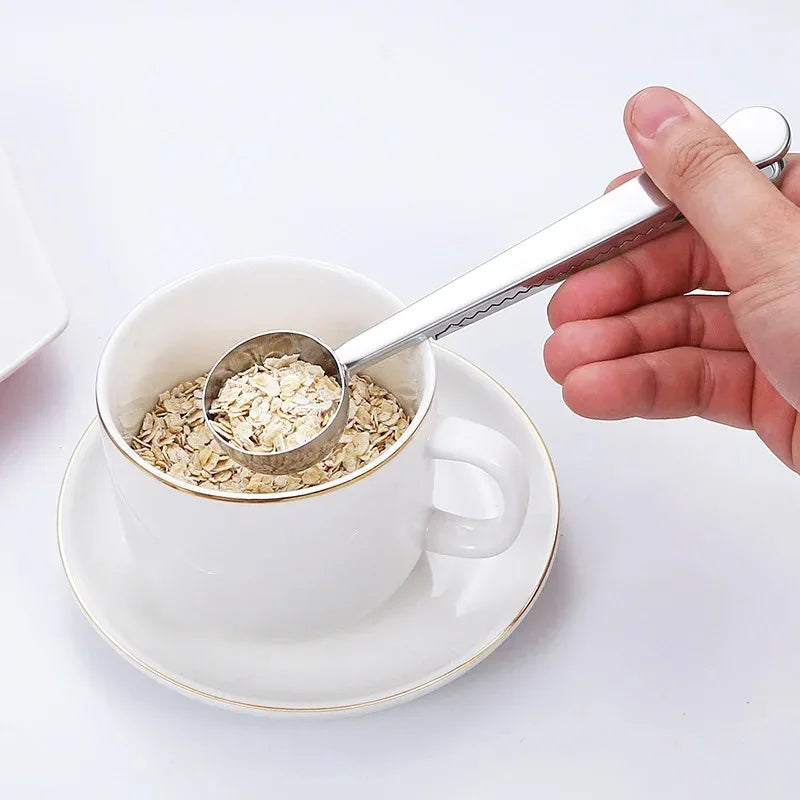 Colher para Café com Presilha Inox Prendedor de Embalagem