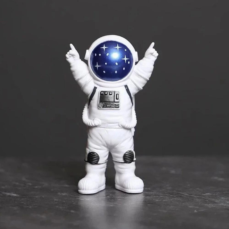 Conjunto de 4 Esculturas Decorativas de Astronauta