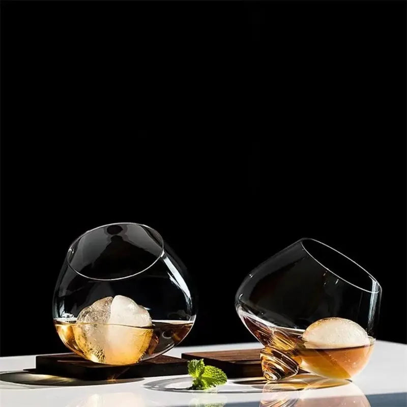 Copo de Whisky Cristal Barriga Rotativo