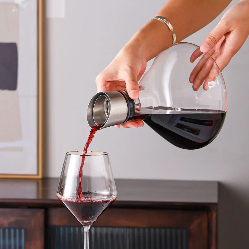 Decanter de Vinho Vidro Iceberg Aerador