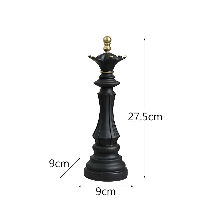 Decoração de Mesa Resina Estátua Peças de Xadrez