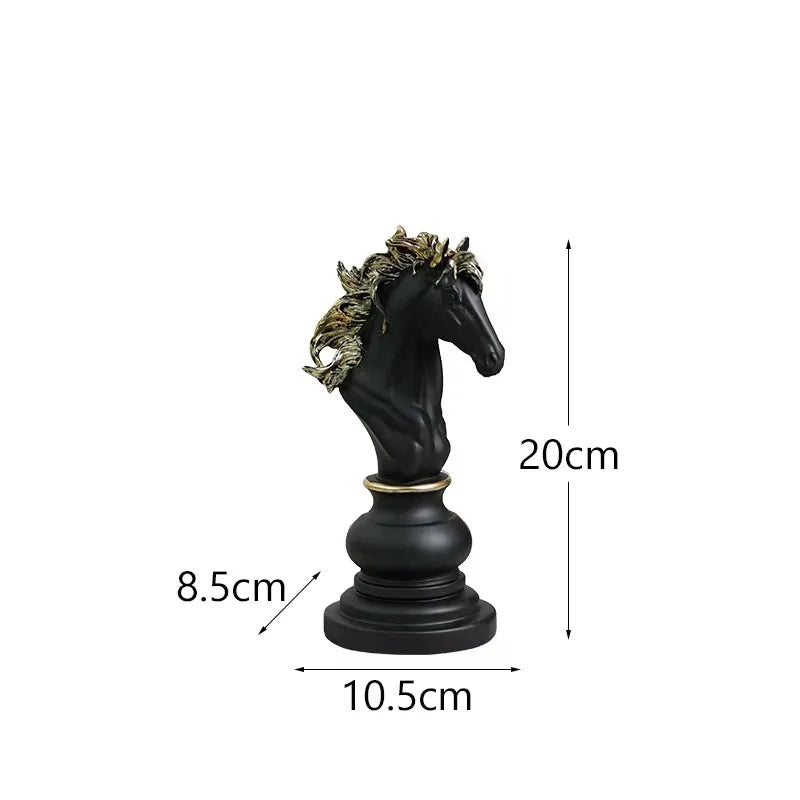 Decoração de Mesa Resina Estátua Peças de Xadrez