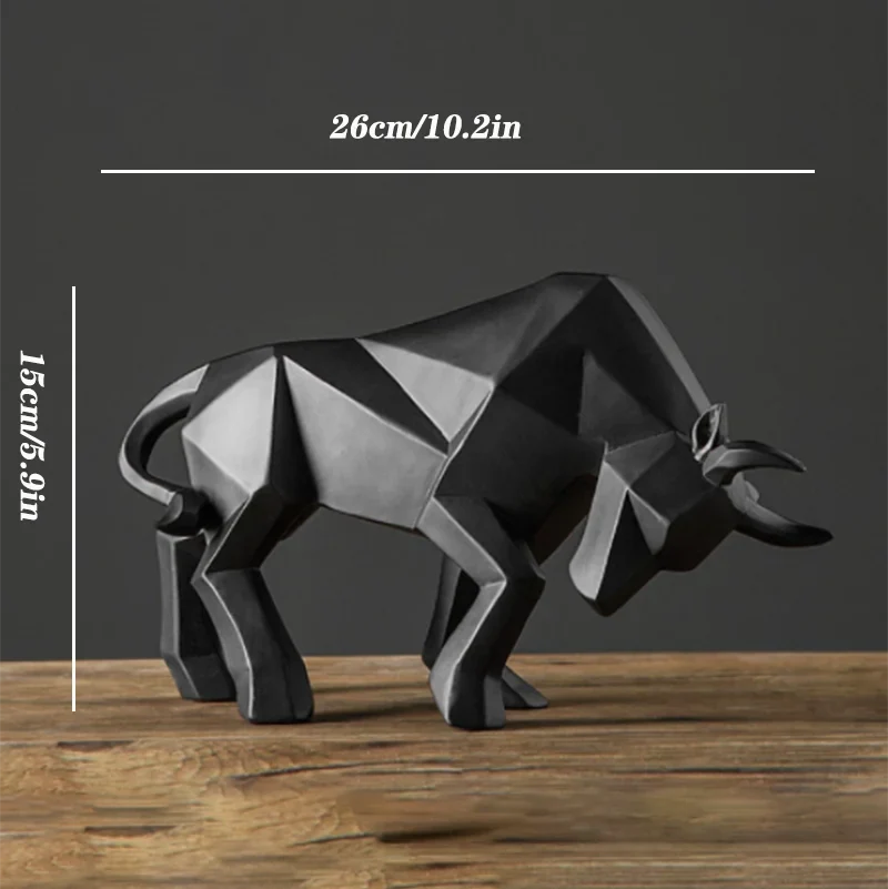 Decoração de Mesa de Resina Estátua Touro
