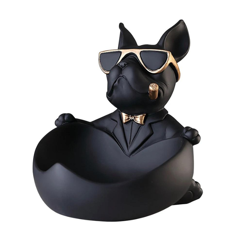 Escultura Decorativa Bulldog Francês