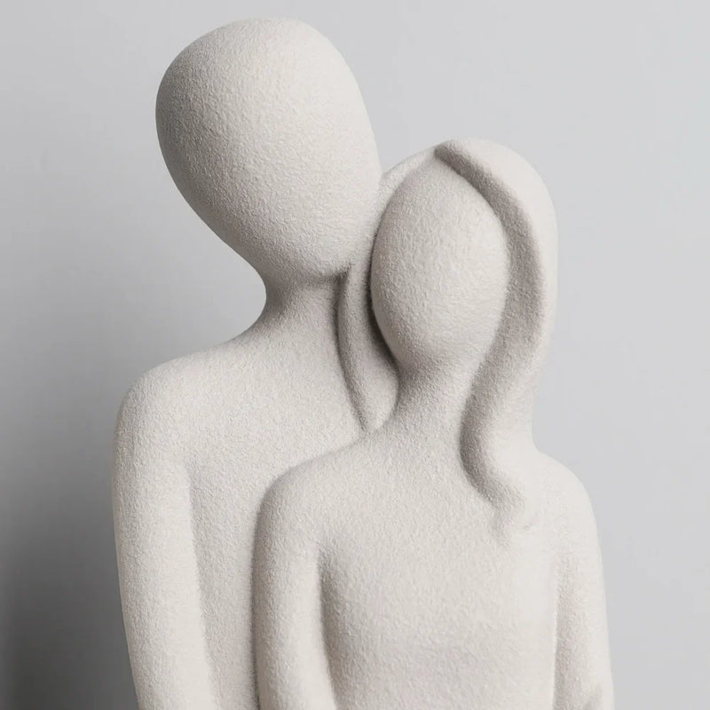 Escultura Nórdica em Cerâmica de Casal Abstrato