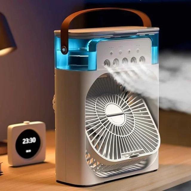 Mini Ar Condicionado e Umidificador Portátil 4 em 1 Fresh Wind