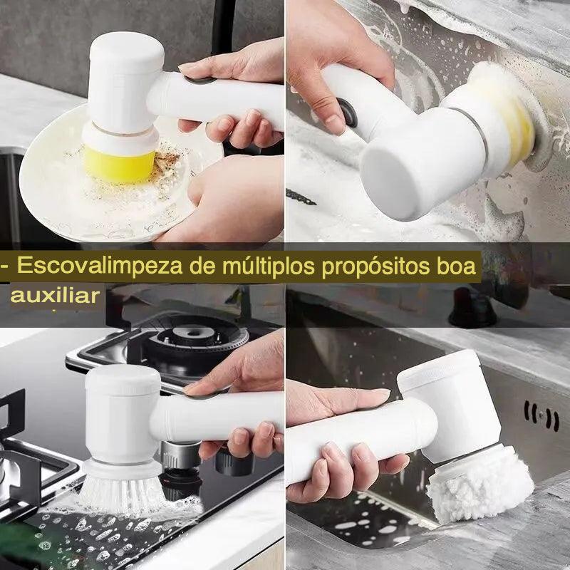 Escova de limpeza Elétrica Multifuncional sem Fio Buzz - Novidade
