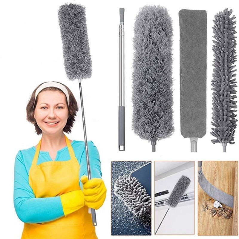 Kit 4 Pcs - Espanador Microfibra com Cabo Extensível Buzz - FRETE GRÁTIS