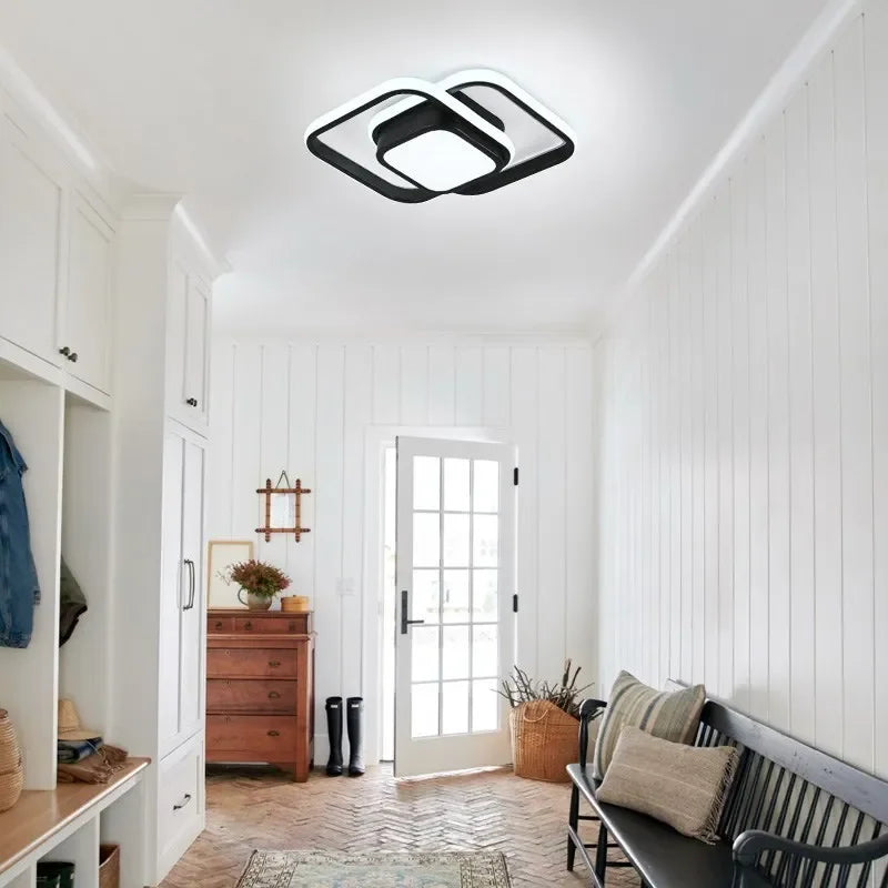 Luminária de Teto LED com Design Losangular Para Quarto e Sala