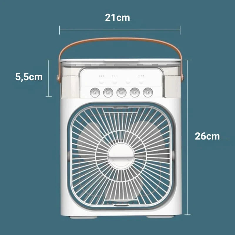 Mini Ventilador e Umidificador Portátil