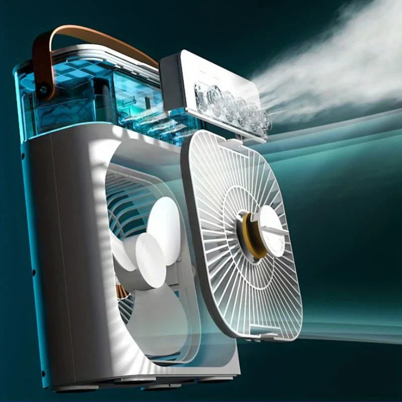 Mini Ventilador e Umidificador Portátil