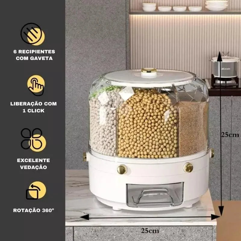 Organizador e Dispensador de Alimentos e Cereais