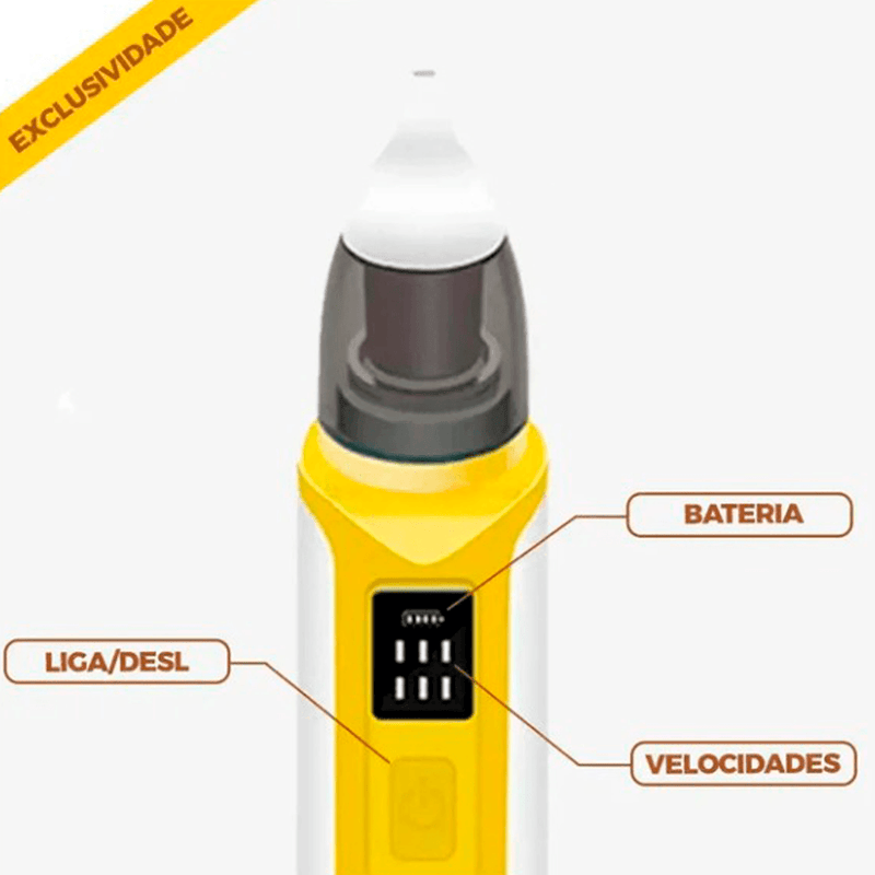 Aspirador Nasal Infantil Buzz - Recarregável - 6 Velocidades - Envio Imediato