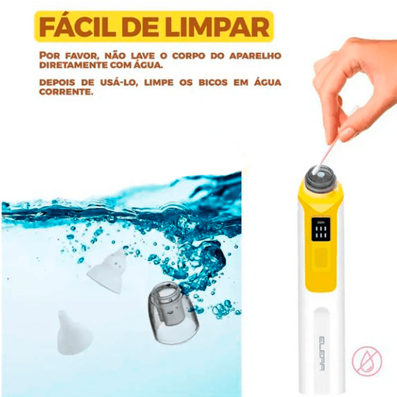 Aspirador Nasal Infantil Buzz - Recarregável - 6 Velocidades - Envio Imediato