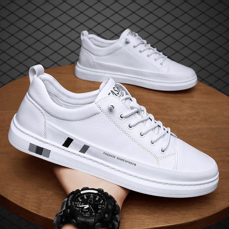 (Queima de estoque) Tênis Masculino Flat Couro Legítimo
