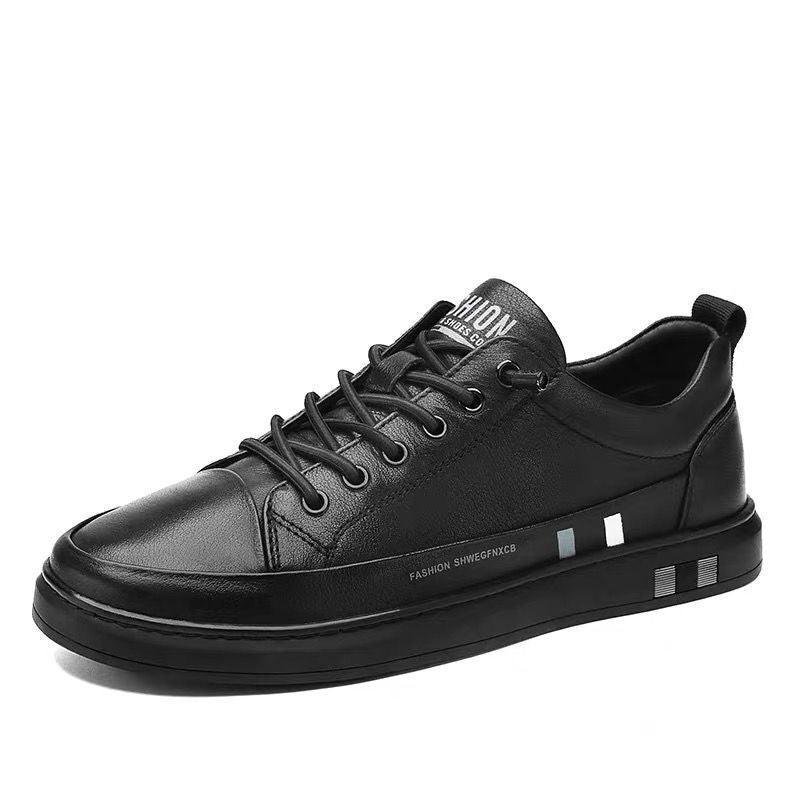 (Queima de estoque) Tênis Masculino Flat Couro Legítimo