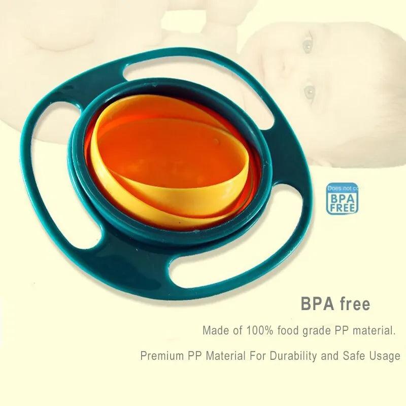 Tigela Mágica Prato Giratório p/ seu Bebê Gyro Bowl 360º Anti-Derramamento Envio Imediato
