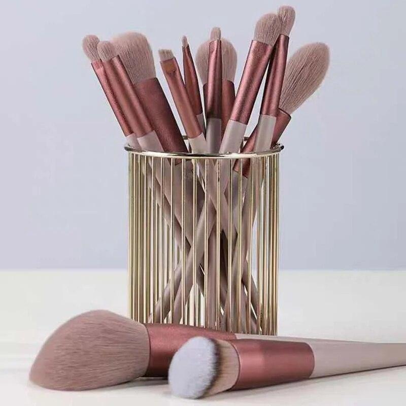 Kit de 13 pincéis para maquiagem + Brinde bag de veludo