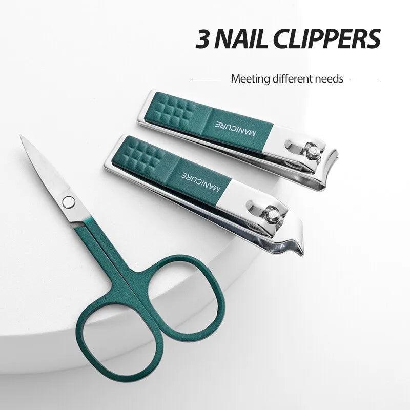 Conjunto de Tesouras de Unhas , Alta Qualidade, Homens, Mulheres, Cortador de Unhas, 6 Peças, Portátil