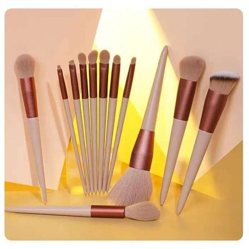 Kit de 13 pincéis para maquiagem + Brinde bag de veludo