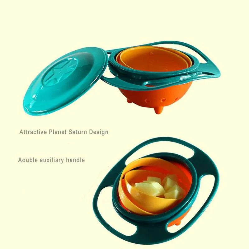 Tigela Mágica Prato Giratório p/ seu Bebê Gyro Bowl 360º Anti-Derramamento Envio Imediato