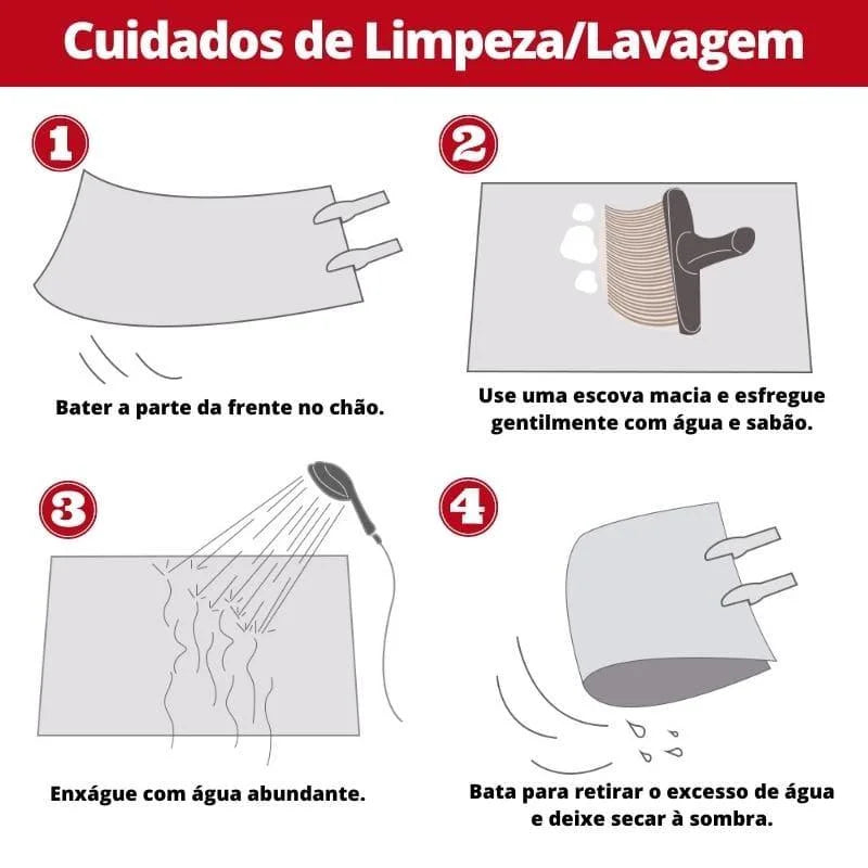 Tapete Felpudo Cinza Escuro Mescla Antiderrapante para Sala