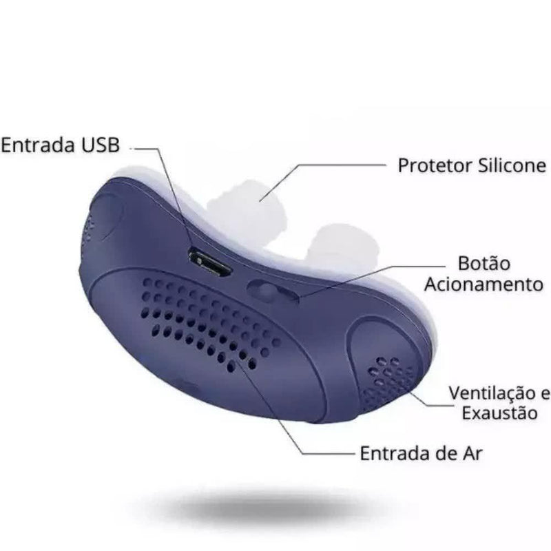 Anti Ronco Elétrico Mini Cpap - Aprovado pelos especialistas - CHEGA DE RONCO.