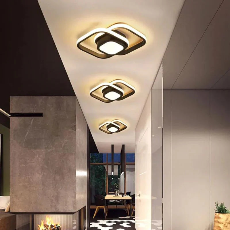 Luminária de Teto LED com Design Losangular Para Quarto e Sala