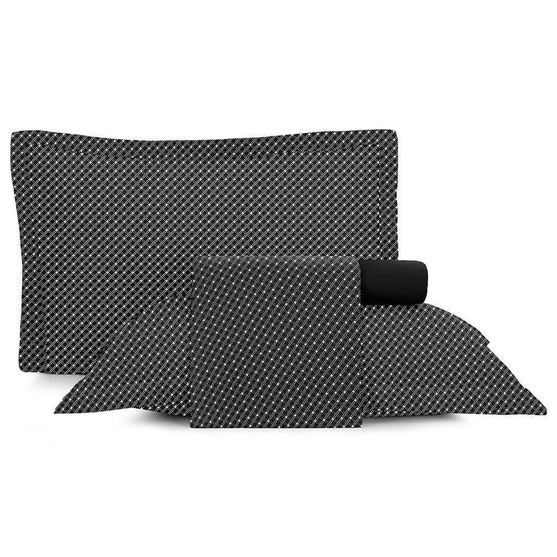 Jogo de Cama Altenburg Toque Acetinado Slim Preto 4 Peças - Casal